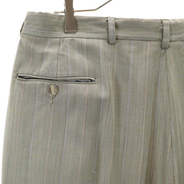 VINTAGE ヴィンテージ 70s チェック柄 スラックスパンツ グレー タック