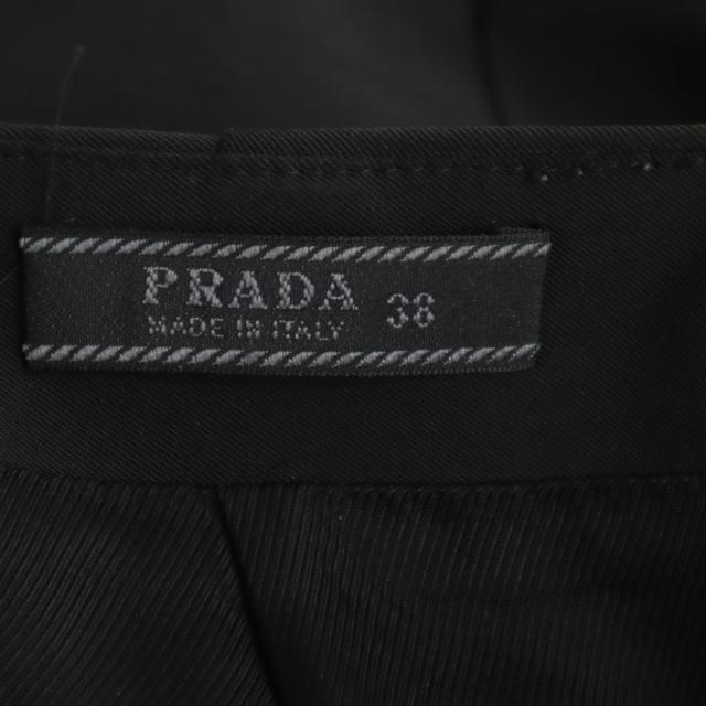 PRADA ブラック タイトスカート 38 PRADA プラダ イタリア製 ミディ丈 タイトスカート 38 ブラック