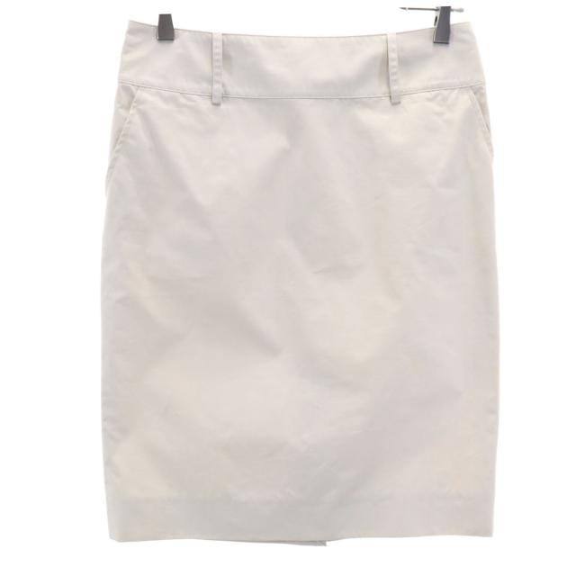CELINE セリーヌ フランス製 ミディ丈 タイトスカート 36 グレージュ レディース