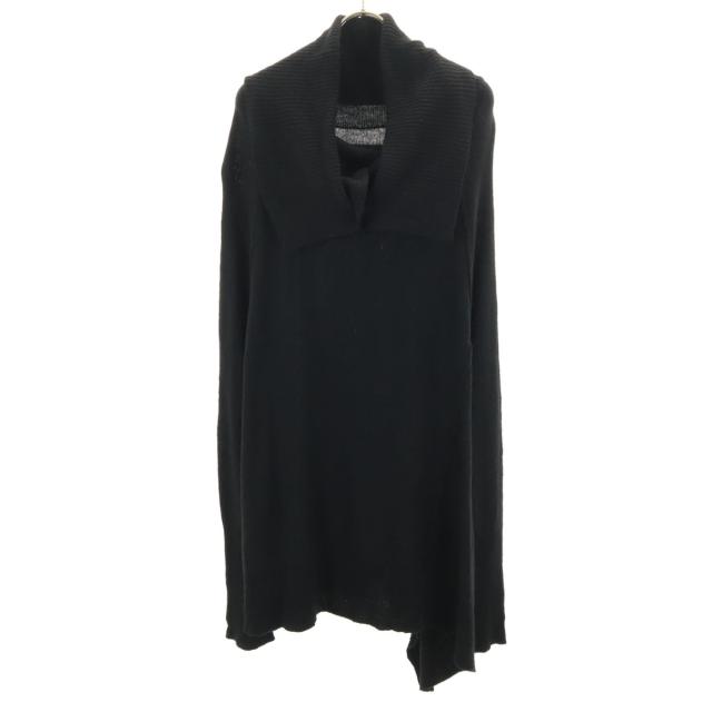 Y s ブラック アシンメトリーニット GRANCY】ZipDesign Asymmetry Knit / ジップデザイン