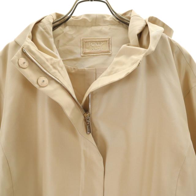 FOXEY BOUTIQUE フォクシー ブティック 日本製 フーデッド コート 38 ベージュ レディース_7