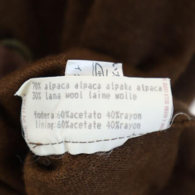 Herno ヘルノ 90s イタリア製 オールド ウールコート 上下セットアップ 42 ブラウン レディース_9