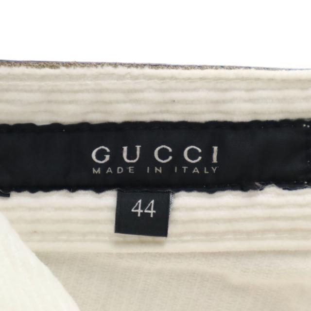 GUCCI グッチ イタリア製 コーデュロイ スリムパンツ 44 ホワイト