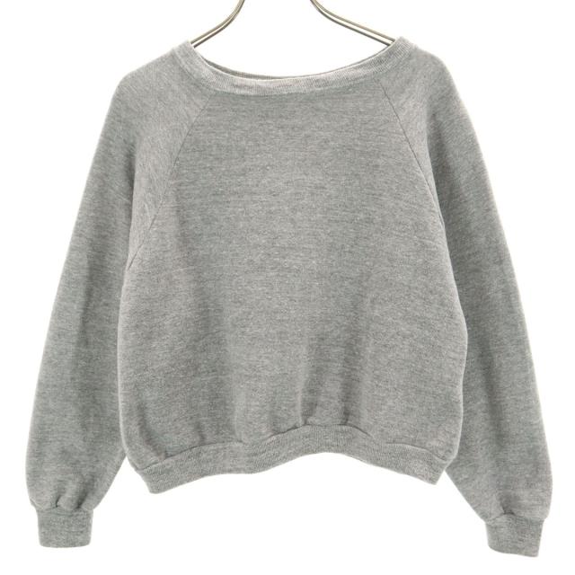 VINTAGE ヴィンテージ 70s USA製 ラグラン スウェット XL グレー ヴィンスエ 裏起毛 レディース