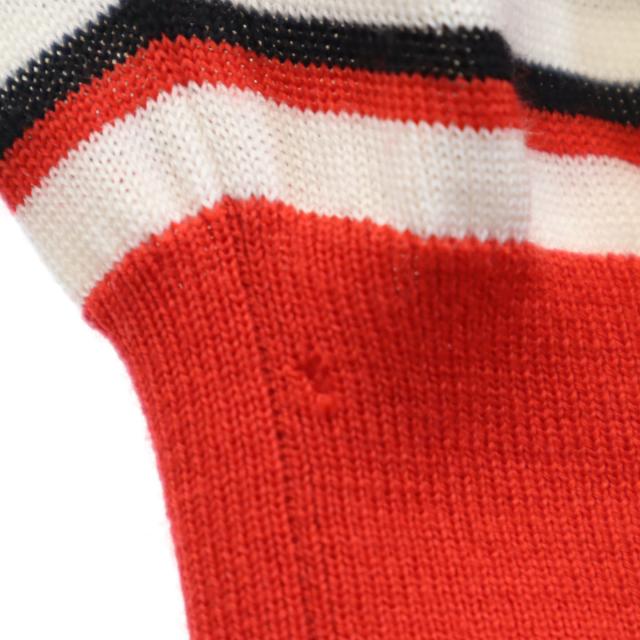 GUCCI グッチ イタリア製 ボーダー柄 長袖 Vネック カーディガン L