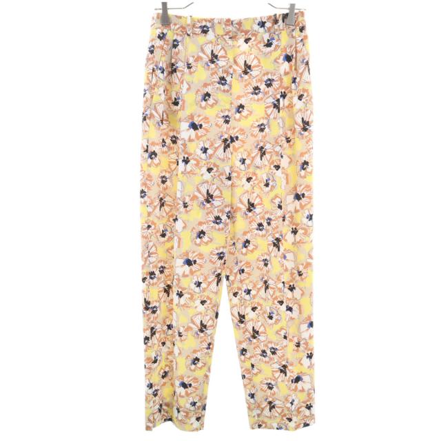 JIL SANDER NAVY ジルサンダーネイビー イタリア製 花柄 スラックスパンツ 34 ベージュ レディース