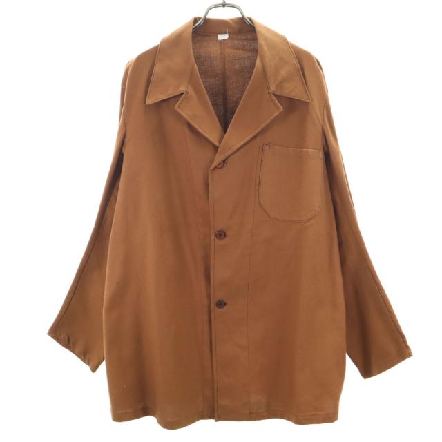 VINTAGE ヴィンテージ 70s オープンカラー ワークジャケット ブラウン メンズ