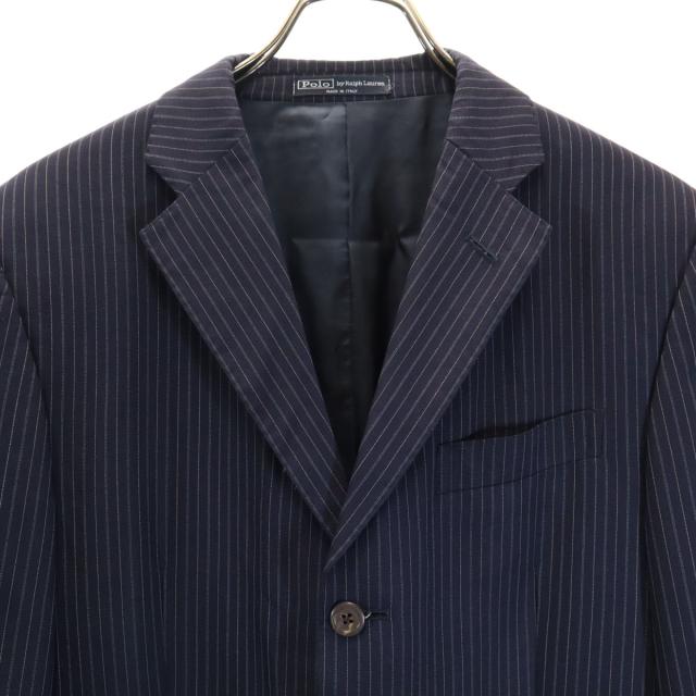 Polo by Ralph Lauren ポロバイラルフローレン イタリア製 ストライプ柄 スーツ 上下セットアップ 38S ネイビー メンズ_4