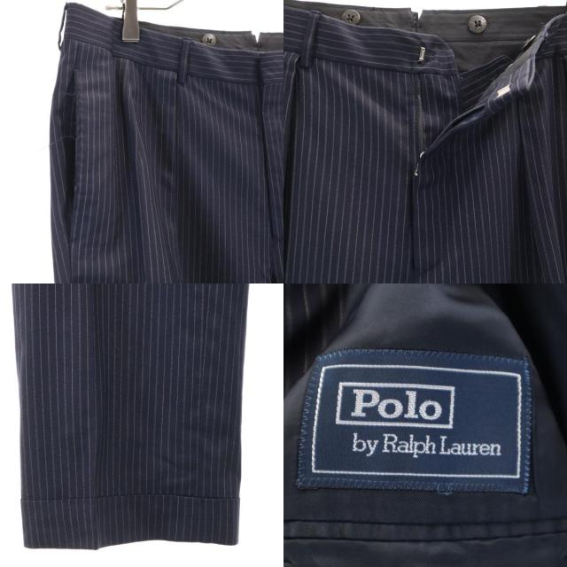 Polo by Ralph Lauren ポロバイラルフローレン イタリア製 ストライプ柄 スーツ 上下セットアップ 38S ネイビー メンズ_8