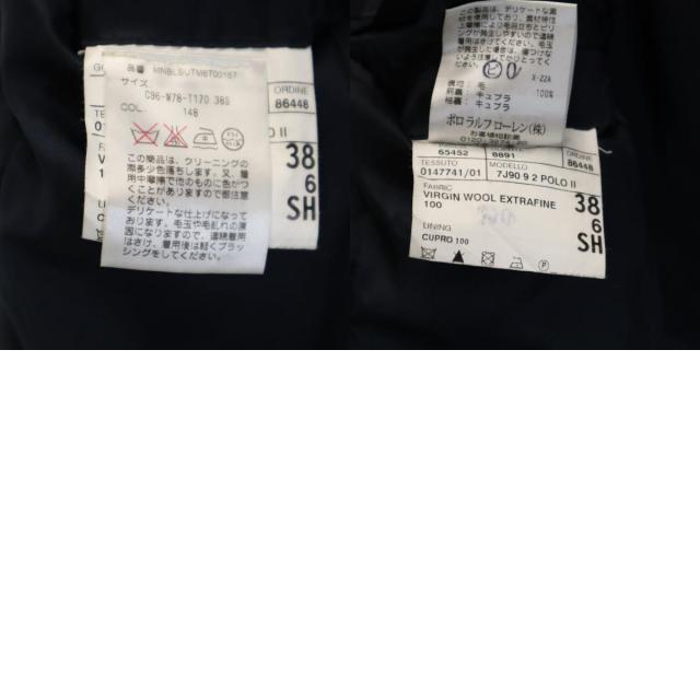 Polo by Ralph Lauren ポロバイラルフローレン イタリア製 ストライプ柄 スーツ 上下セットアップ 38S ネイビー メンズ_9