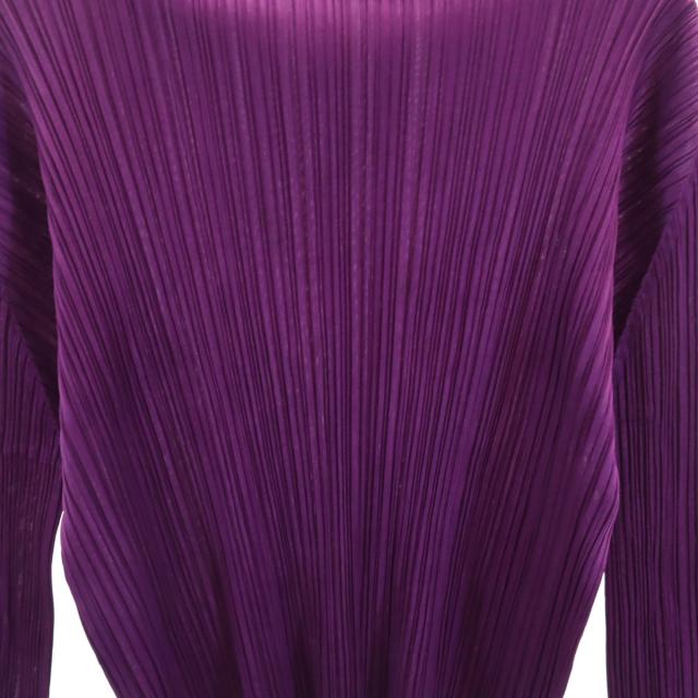 PLEATS PLEASE プリーツプリーズ 日本製 長袖 プリーツ カットソー 3 パープル レディース_2