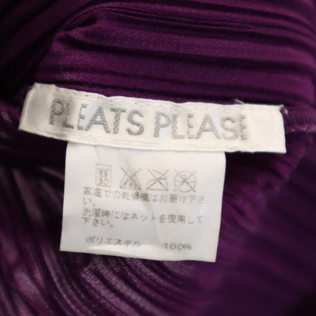 PLEATS PLEASE プリーツプリーズ 日本製 長袖 プリーツ カットソー 3 パープル レディース_7