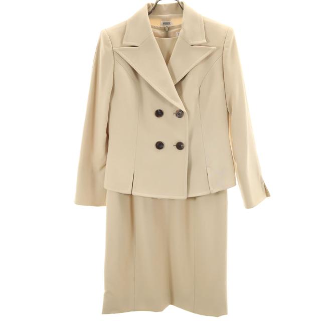 FOXEY フォクシー 日本製 アンサンブル 膝丈ワンピース 40 ベージュ テーラードジャケット レディース