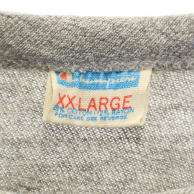 Champion チャンピオン 70s ヴィンテージ USA製 バータグ後期 88/12 半袖 シングルステッチ 染み込みプリント Tシャツ XXL グレー メンズ_7