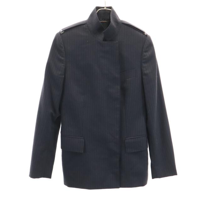 GUCCI グッチ イタリア製 ウールブレンド ストライプ柄 ジャケット 38 ブラック レディース