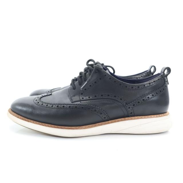 COLE HAAN 電話を掛けるハーン グランドエボリューション ショートウィング 商行為シューズ 10 1/2 黒いこと メンズ