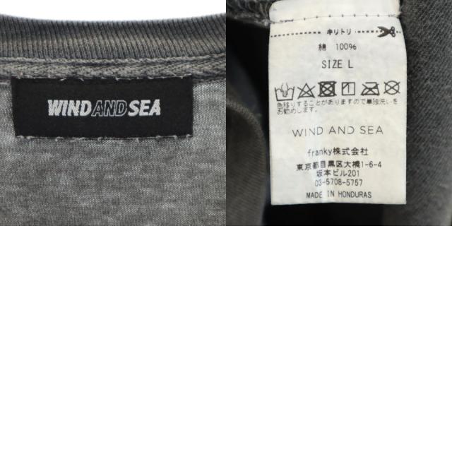 WIND AND SEA ウィンダンシー 長袖 両面プリント Tシャツ L グレー ロンT ×KOICHIRO TAKAGI メンズ_9