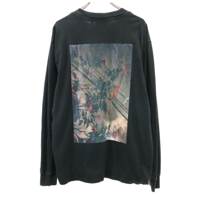 ESSENTIALS エッセンシャルズ バックプリント 長袖 プリント Tシャツ L ブラック ロンT メンズ