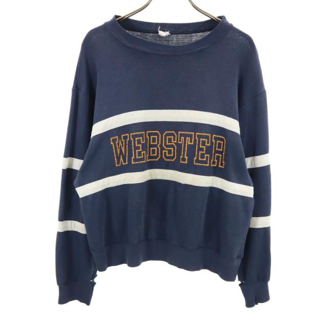 Champion チャンピオン 80s ヴィンテージ トリコタグ中期 長袖 スウェット L ブルー 二枚タグ メンズ