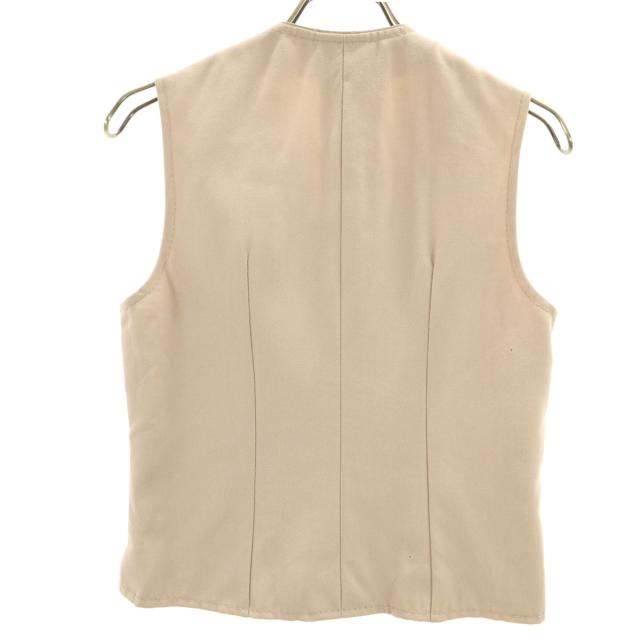 CELINE セリーヌ 80s フランス製 金ボタン ベスト ベージュ レディース_1