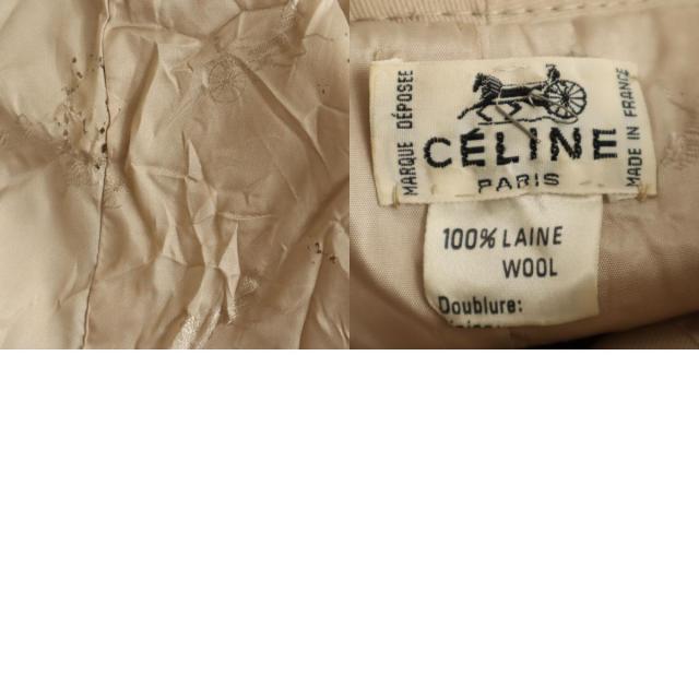 CELINE セリーヌ 80s フランス製 金ボタン ベスト ベージュ レディース_9