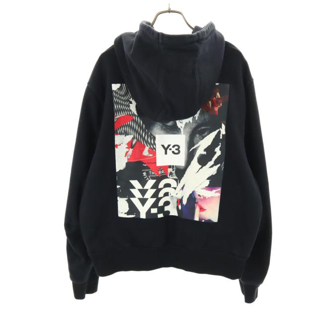 Y-3 ワイスリー 20aw バックプリント 長袖 スウェットパーカー M 