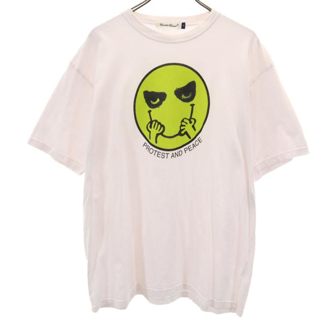 UNDERCOVER アンダーカバー 日本製 ニコちゃん 半袖 プリント Tシャツ 4 ホワイト メンズ