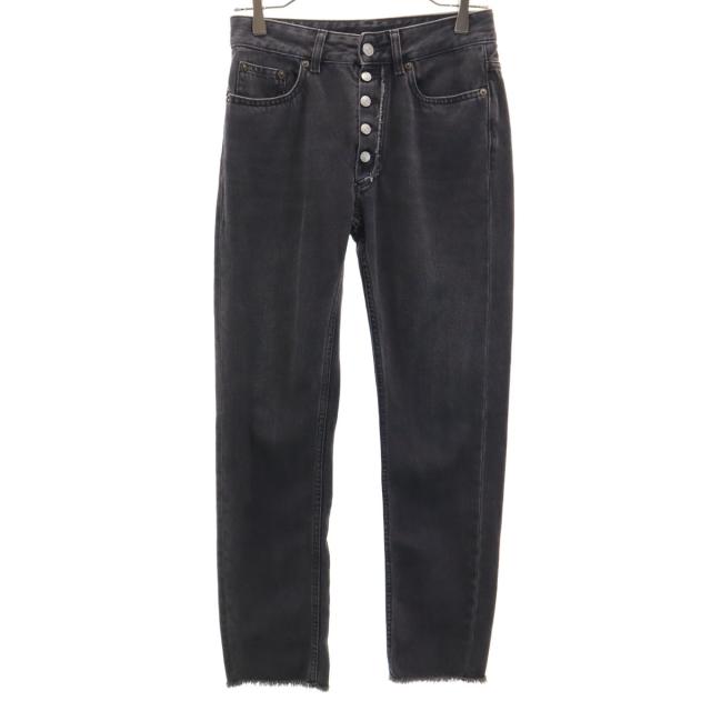 MM6 Maison Margiela エムエムシックス メゾンマルジェラ カットオフ スリムデニムパンツ 38 ブラック系 ジーンズ レディース