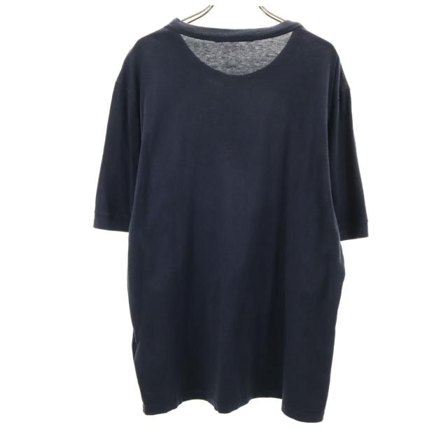 LOUIS VUITTON ルイヴィトン イタリア製 シルクブレンド エンジェル プリント 半袖 Tシャツ XL ネイビー 天使 メンズ_1