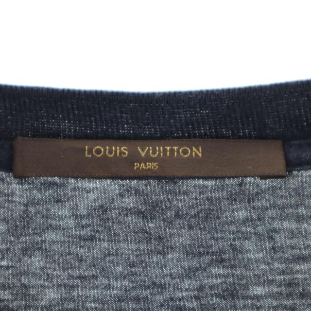 LOUIS VUITTON ルイヴィトン イタリア製 シルクブレンド エンジェル プリント 半袖 Tシャツ XL ネイビー 天使 メンズ_6