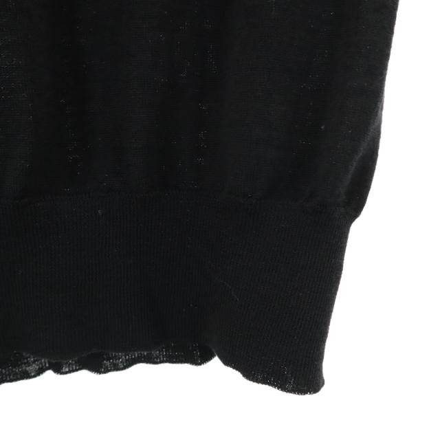 HERMES エルメス イタリア製 ノースリーブ ニット XS ブラック レディース
