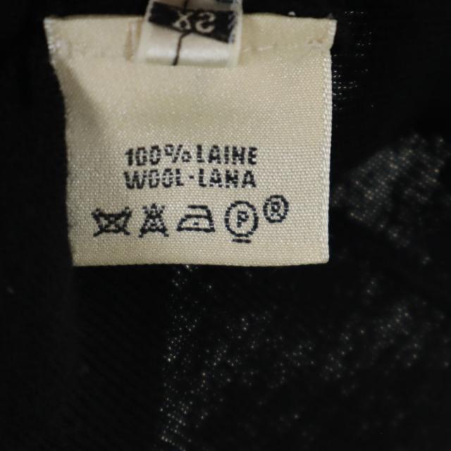 HERMES エルメス イタリア製 ノースリーブ ニット XS ブラック レディース