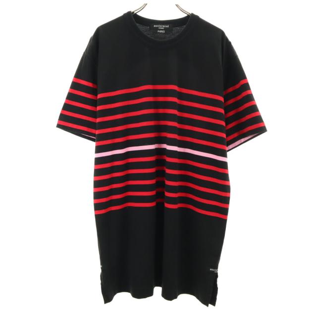 Mastermind HOMME マスターマインドオム A GIRL’S エイガールズ 日本製 ボーダー柄 半袖 Tシャツ L 黒×赤 メンズ