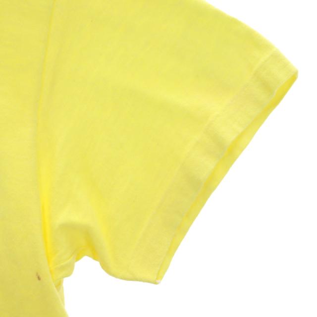 Hanes ヘインズ 70s USA製 ヴィンテージ オレンジタグ SUPER DAD 半袖 Tシャツ L イエロー シングルステッチ メンズ Hanes ヘインズ 70s USA製 ヴィンテージ オレンジタグ SUPER DAD 半袖