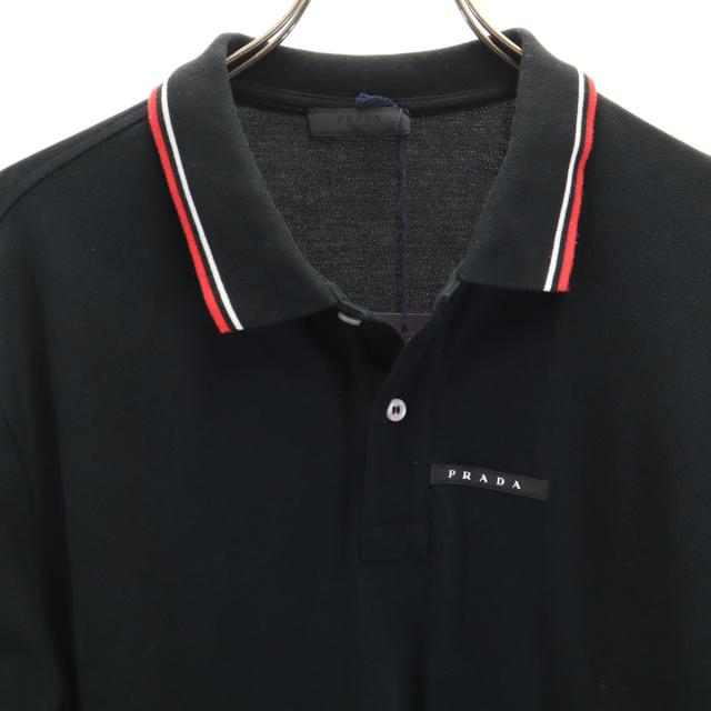 PRADA プラダ 半袖 ポロシャツ XXXL ブラック ビッグサイズ