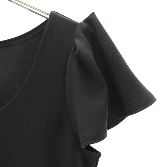 FOXEY NEW YORK - 古着 FOXEY NEW YORK フォクシーニューヨーク 日本製 半袖 カットソー 38 ブラック フレンチスリーブ レディース FOXEY NEW YORK フォクシーニューヨーク 日本製 半袖 カットソー
