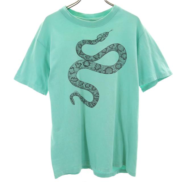 Hanes ヘインズ 80s USA製 ヴィンテージ スネーク 半袖 Tシャツ M ミント BEEFY-T シングルステッチ メンズ