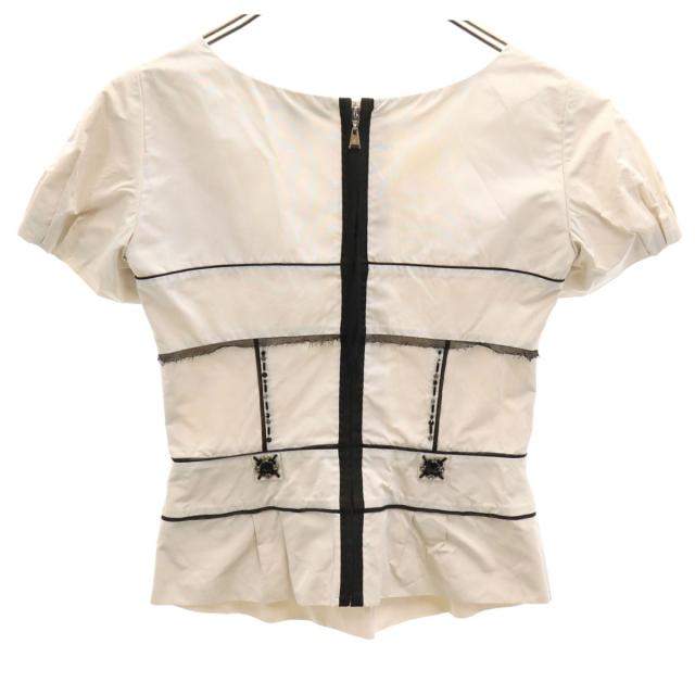 LOUIS VUITTON ルイヴィトン フランス製 半袖 ビスチェ 34 アイボリー