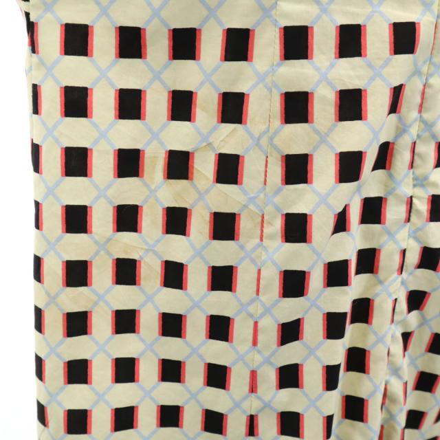 MARNI マルニ イタリア製 総柄 ノースリーブ ワンピース 38 ライトイエロー レディース_3