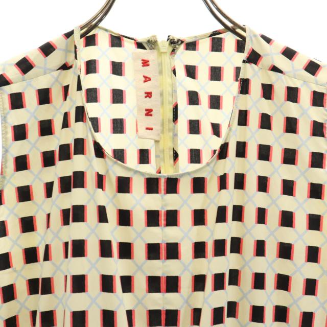 MARNI マルニ イタリア製 総柄 ノースリーブ ワンピース 38 ライト