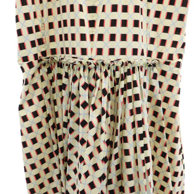 MARNI マルニ イタリア製 総柄 ノースリーブ ワンピース 38 ライトイエロー レディース MARNI マルニ イタリア製 総柄 ノースリーブ ワンピース 38 ライト