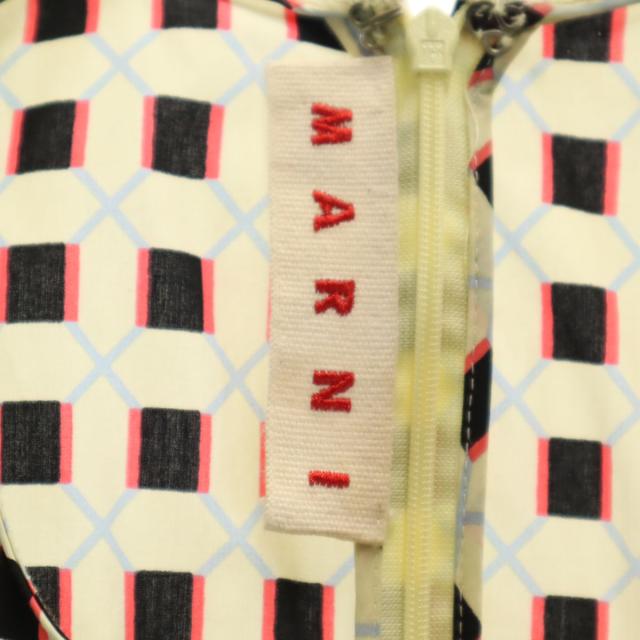 MARNI マルニ イタリア製 総柄 ノースリーブ ワンピース 38 ライト