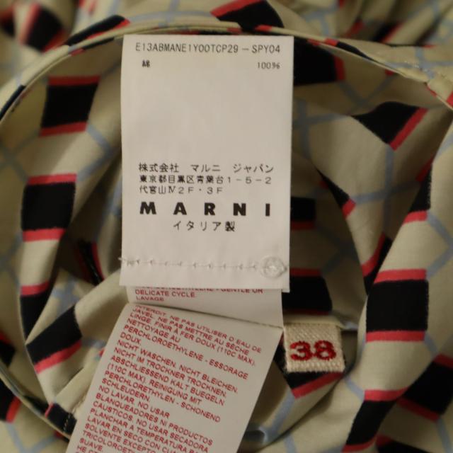 MARNI マルニ イタリア製 総柄 ノースリーブ ワンピース 38 ライト