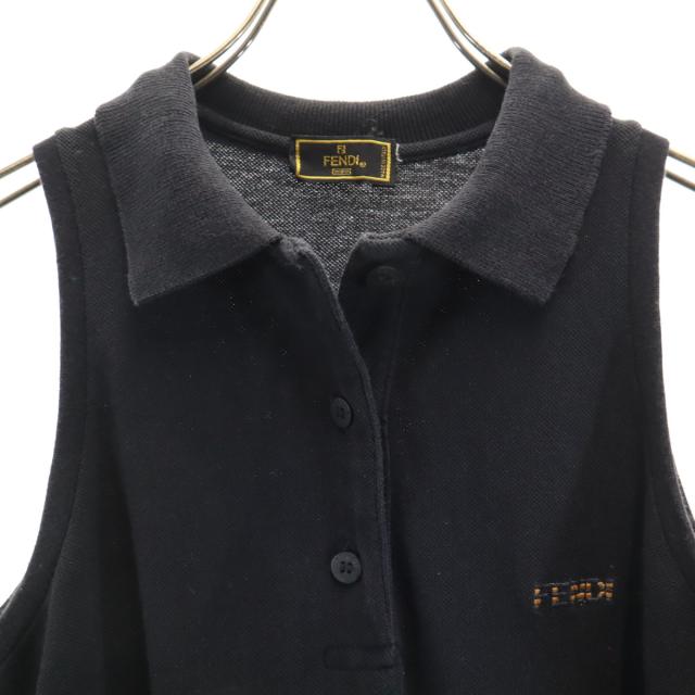 FENDI ノースリーブ ワンピース 40 ブラック #32.578405 フェンディ