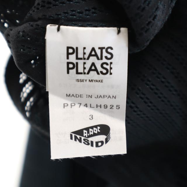 PLEATS PLEASE プリーツプリーズ 日本製 ノースリーブ A-POC ワンピース 3 ネイビー イッセイミヤケ メッシュ レディース_5