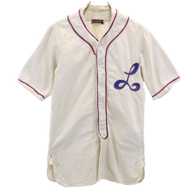 Bertrand’s 40s 50s ヴィンテージ 半袖 クリケット シャツ アイボリー メンズ