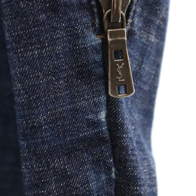YVES SAINT LAURENT イヴサンローラン イタリア製 フレアデニムパンツ F38 インディゴ ジーンズ RIRIジップ ハート レディース_7