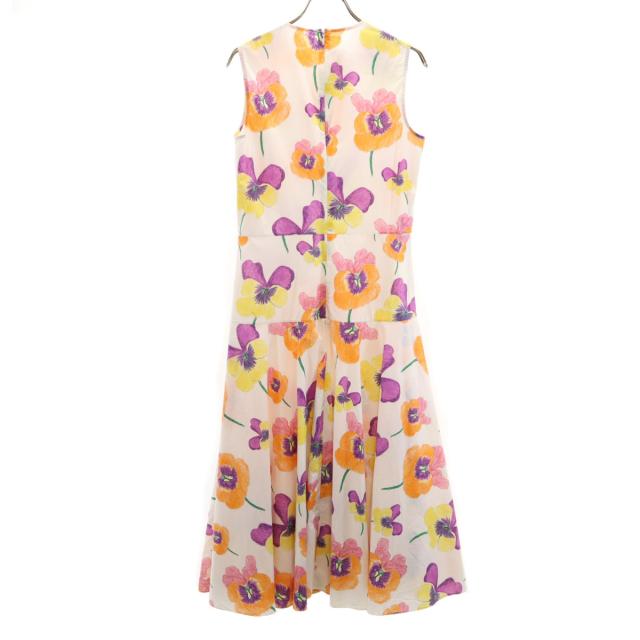 MARNI マルニ イタリア製 花柄 ノースリーブ ワンピース 38 ホワイト