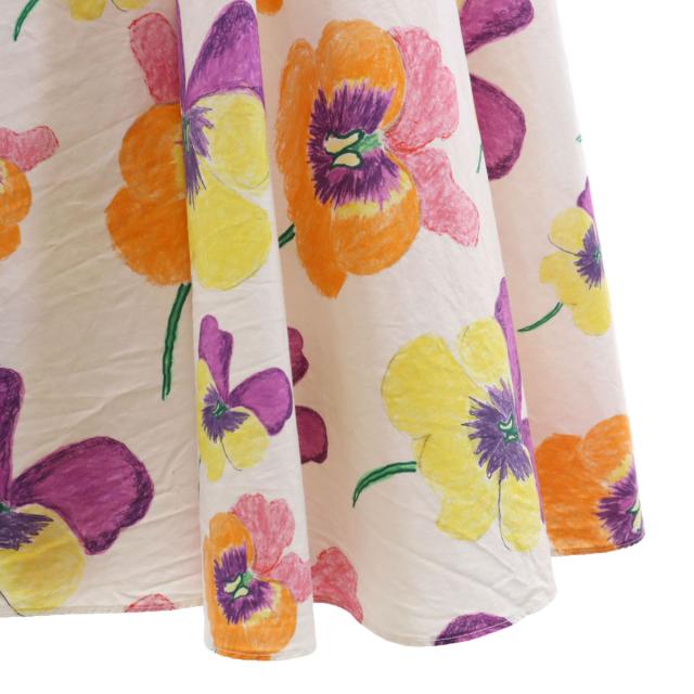 MARNI マルニ イタリア製 花柄 ノースリーブ ワンピース 38 ホワイト