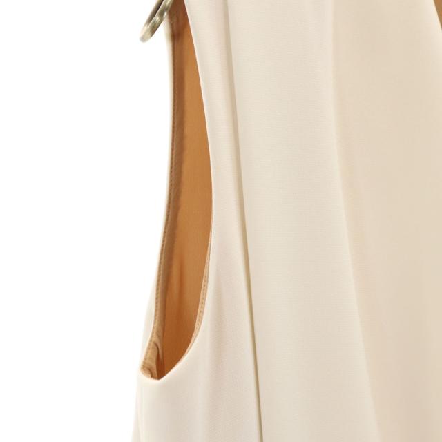 CELINE セリーヌ フランス製 カシクール ロング ベスト 38 アイボリー レディース_4